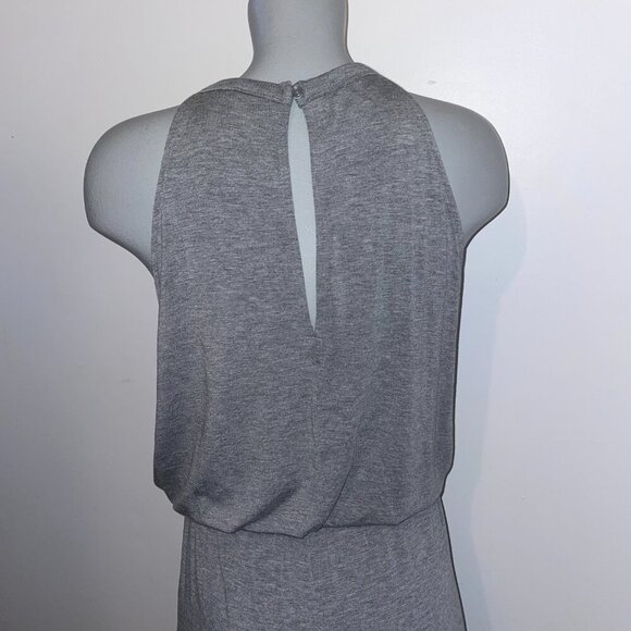 GAP jumpsuit sleeveless wide leg drawstring waist viscose gray medium - Picture 6 of 8